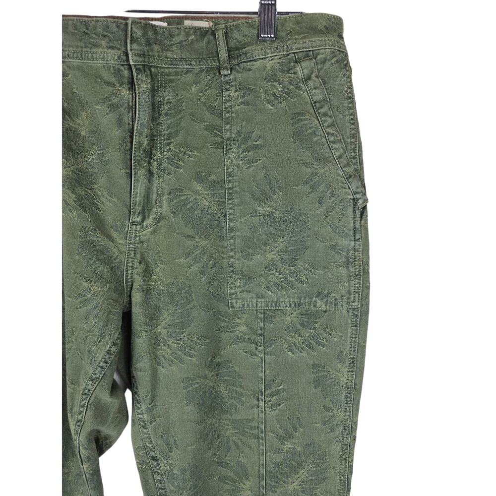 By Anthropologie The Wander Leaf Design Women's Pants 32 - Picture 2 of 5